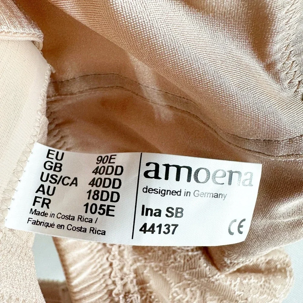 Amoena Ina SB 44137 Nude Mastectomy Post Surgical Bra Size 40DD